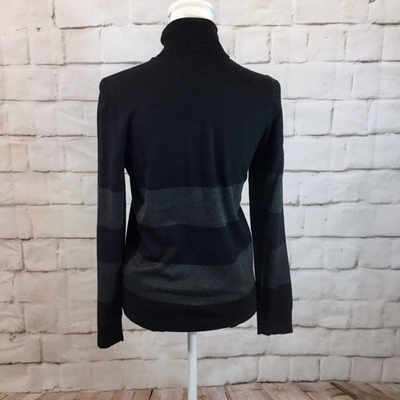 Joseph A. Striped Turtleneck Sweater - Picture 3 of 4